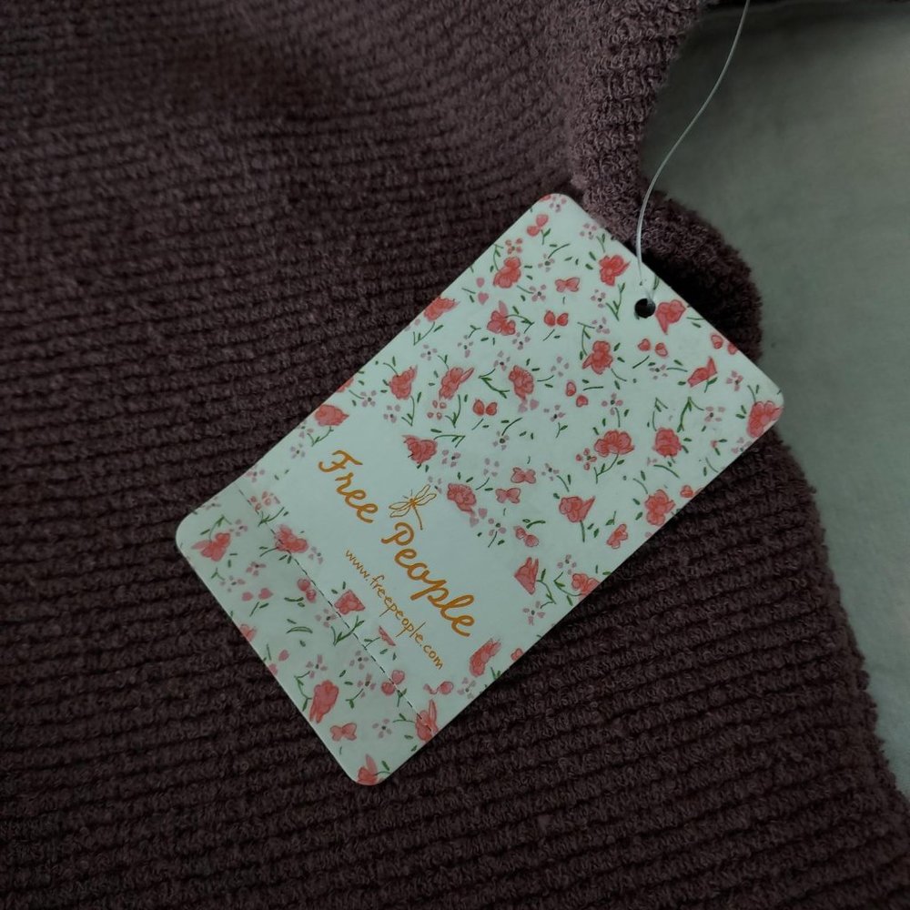 NWT Free People Ottoman sweater, brown/rose, XS - Picture 12 of 14